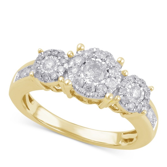 Gold Diamond Ring - Picture 1 of 5